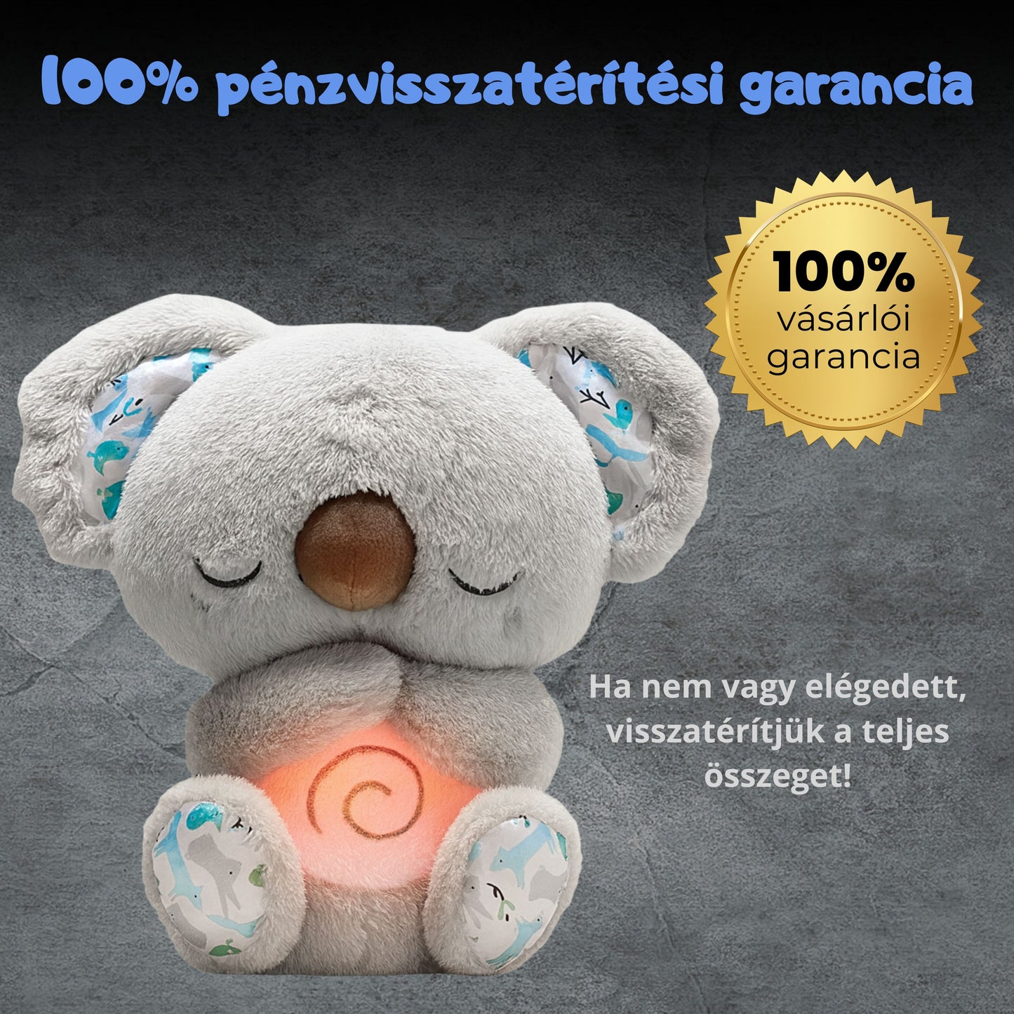 Alvást segítő plüss koala