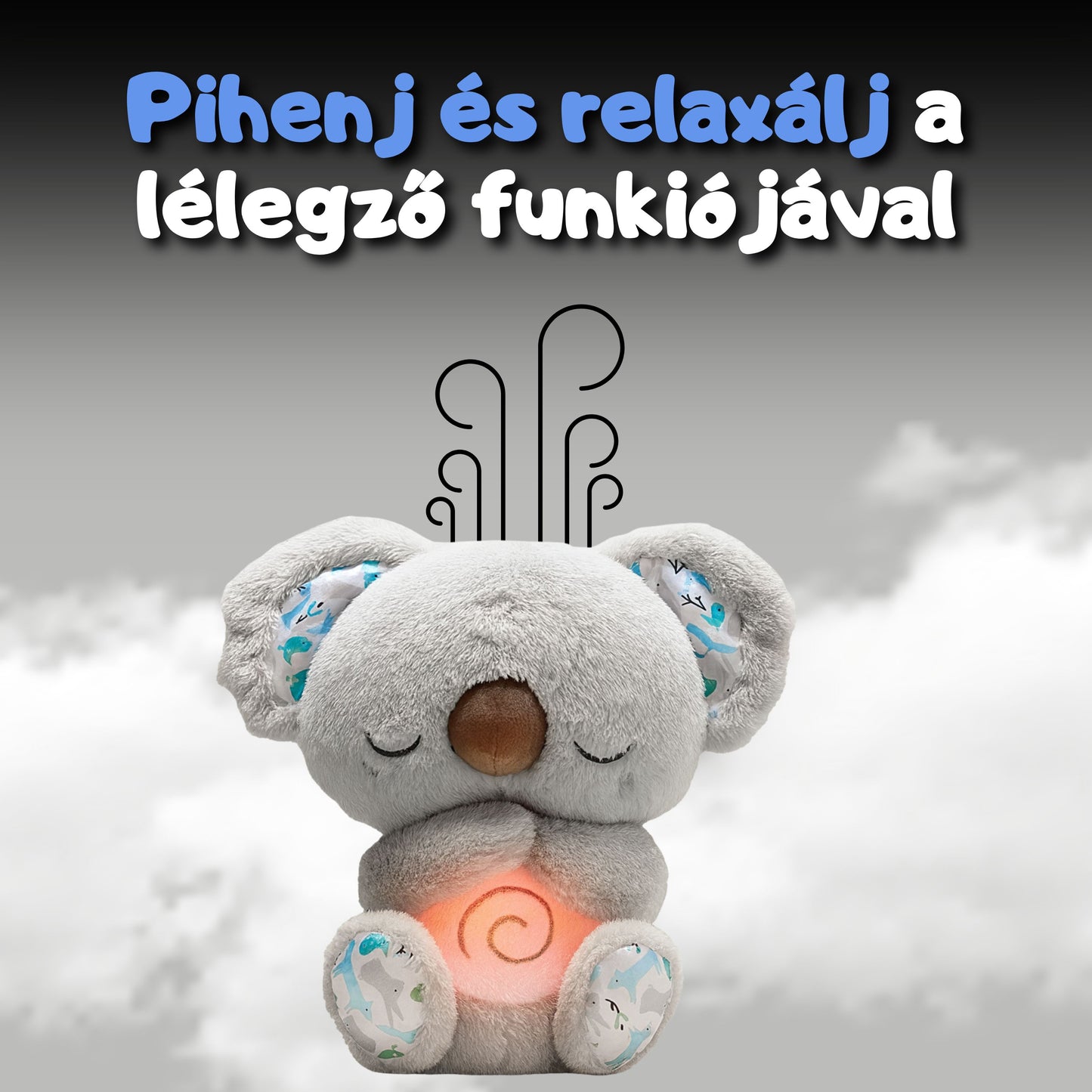 Alvást segítő plüss koala